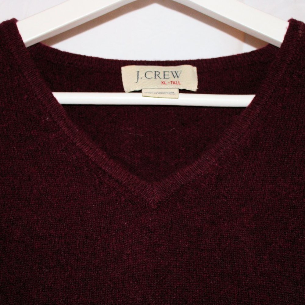 Vintage J Crew Burgundy Lambswool  Swtr XL Tall